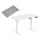 Biurko gamingowe Silver Monkey Biurko elektryczne ED-120 white + DESK MAT L Jasnoszara